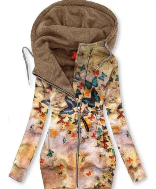 Damen Cardigan Schmetterlingsmuster Elegant