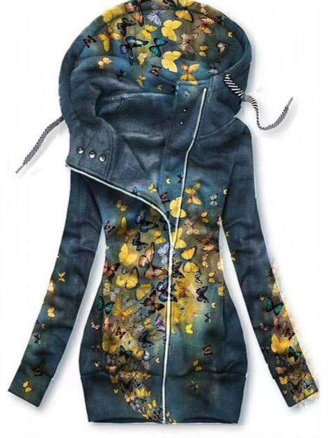 Damen Cardigan Schmetterlingsmuster Elegant - IdealeKleiden
