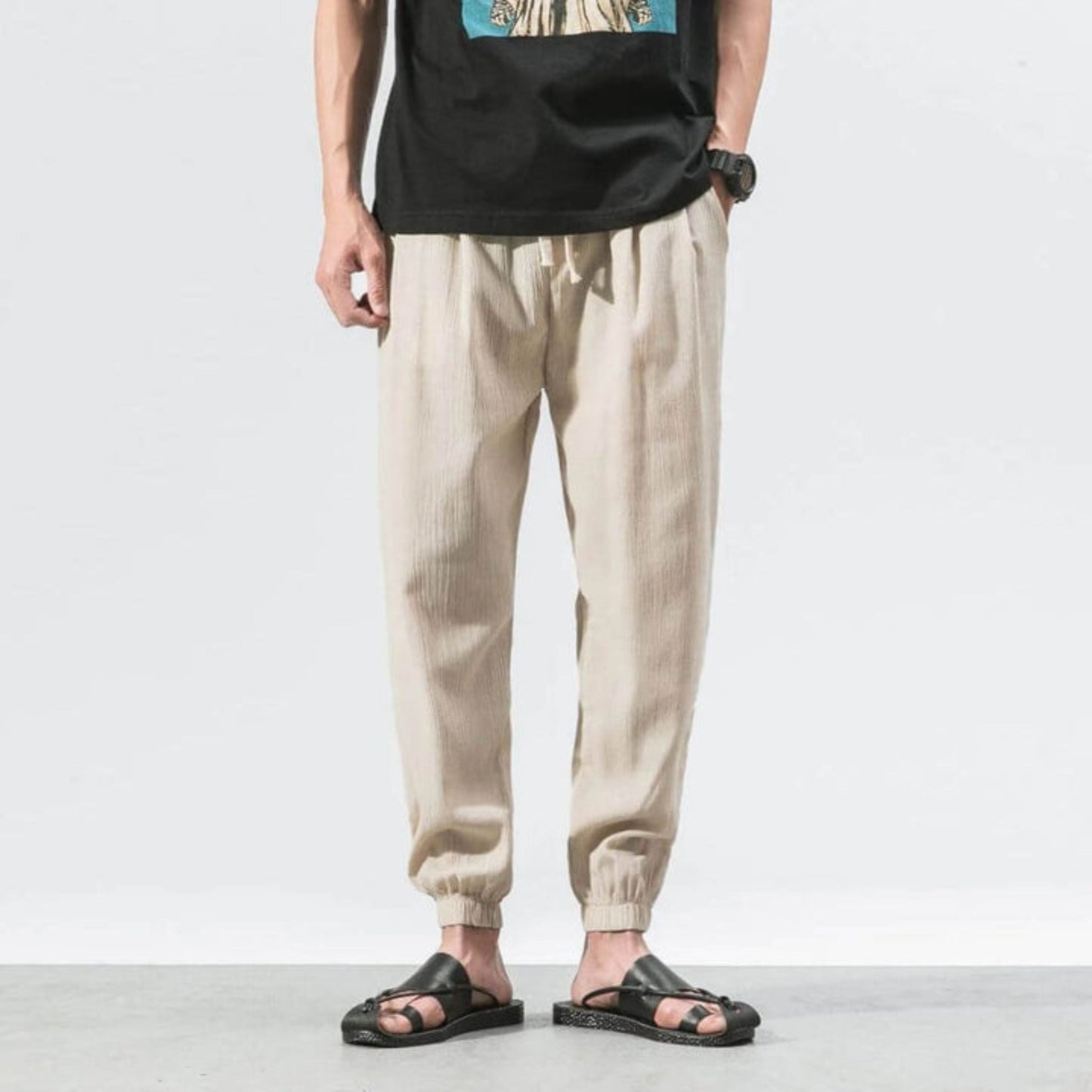 Bequeme Herren Jogger Leicht Kordelzug