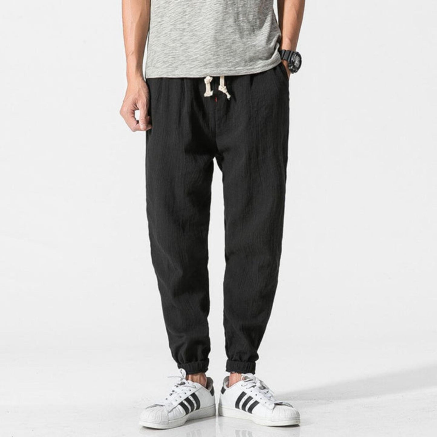 Bequeme Herren Jogger Leicht Kordelzug