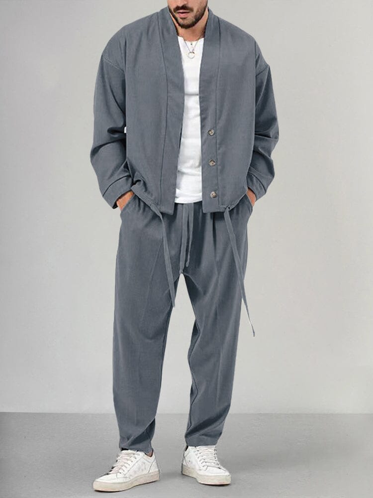 Herren Overshirt Set Bequem Zweiteilig - IdealeKleiden