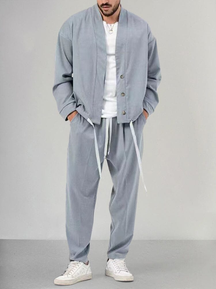 Herren Overshirt Set Bequem Zweiteilig
