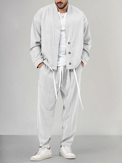 Herren Overshirt Set Bequem Zweiteilig