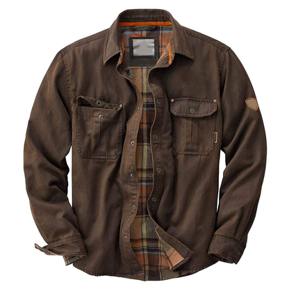 Herren Overshirt Relaxed Jeansstyle Mit Knöpfen