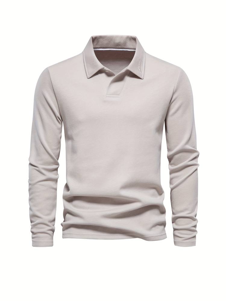 Elegantes Herren Poloshirt Langarm