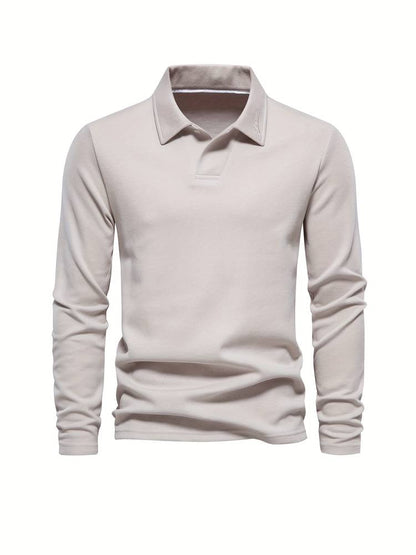 Elegantes Herren Poloshirt Langarm
