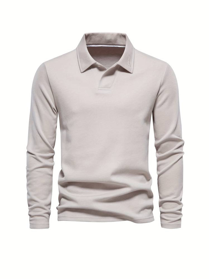 Elegantes Herren Poloshirt Langarm