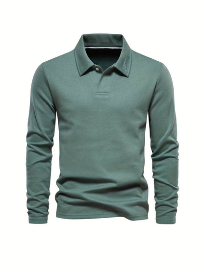 Elegantes Herren Poloshirt Langarm