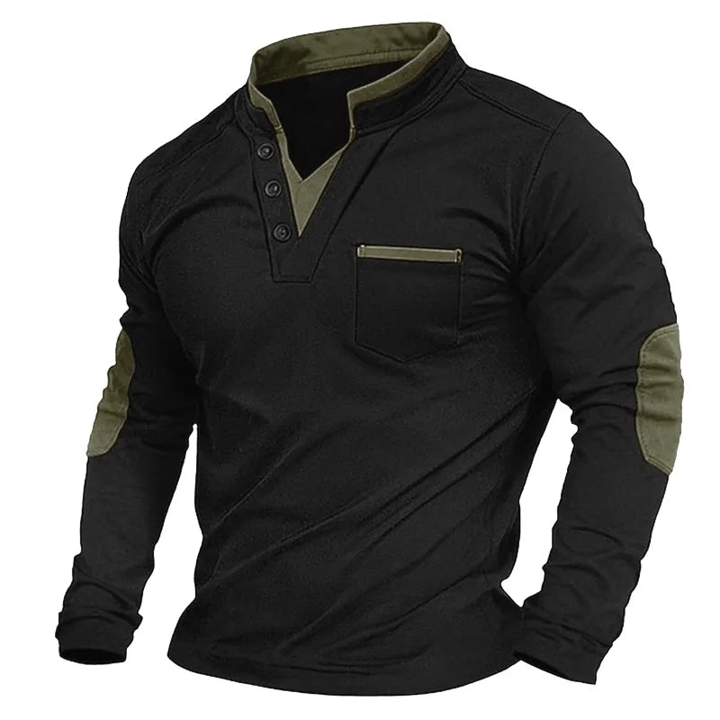 Herren Sweatshirt V-Ausschnitt Sportlich