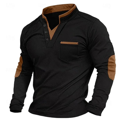 Herren Sweatshirt V-Ausschnitt Sportlich - IdealeKleiden