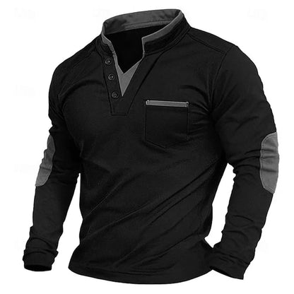 Herren Sweatshirt V-Ausschnitt Sportlich