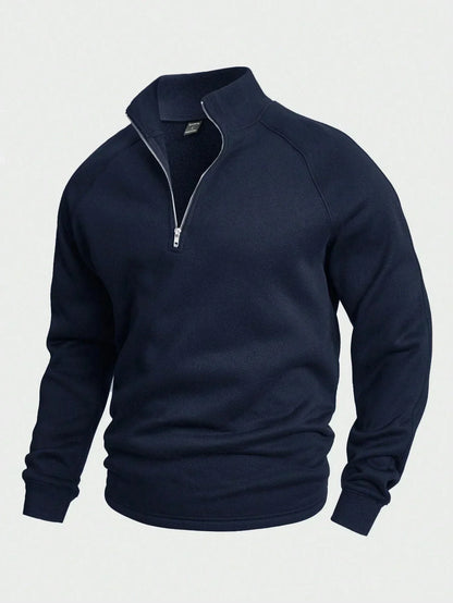 Herren Pullover Warm Halbreißverschluss Winter