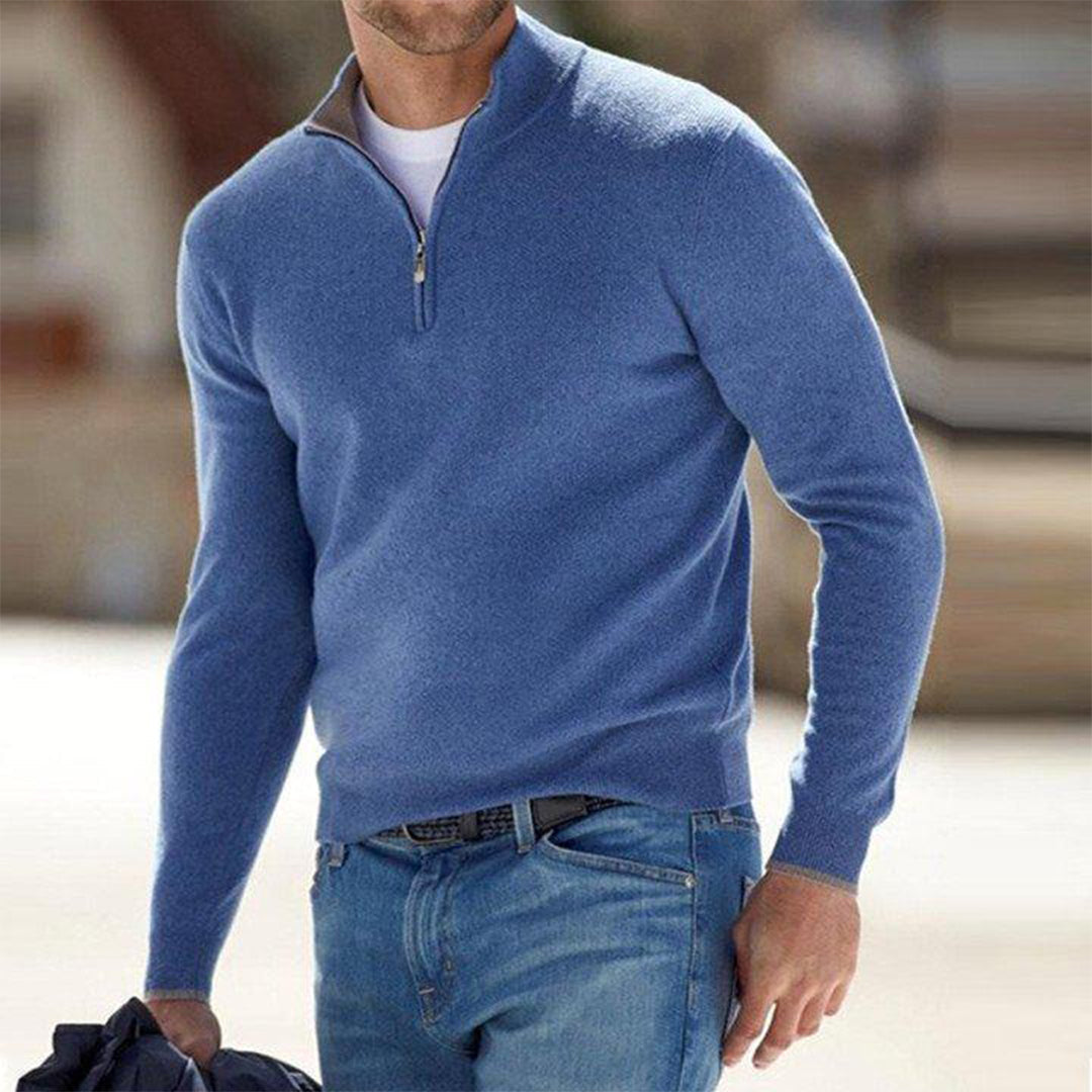 Herren Pullover Mit Reißverschluss Vorne