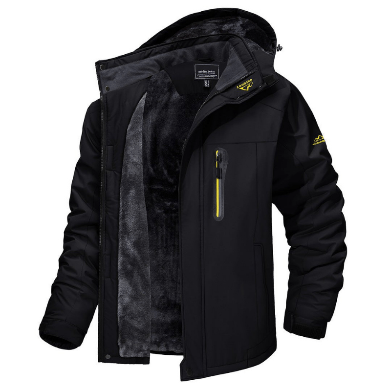 Herren Windbreaker Jacke Fleece Gefüttert