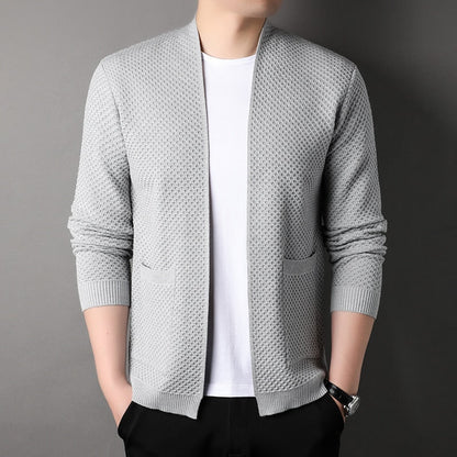 Herren Strickjacke Mit Taschen Offen
