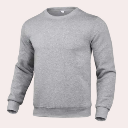 Herren Sweatshirt Einfarbig Rundhals