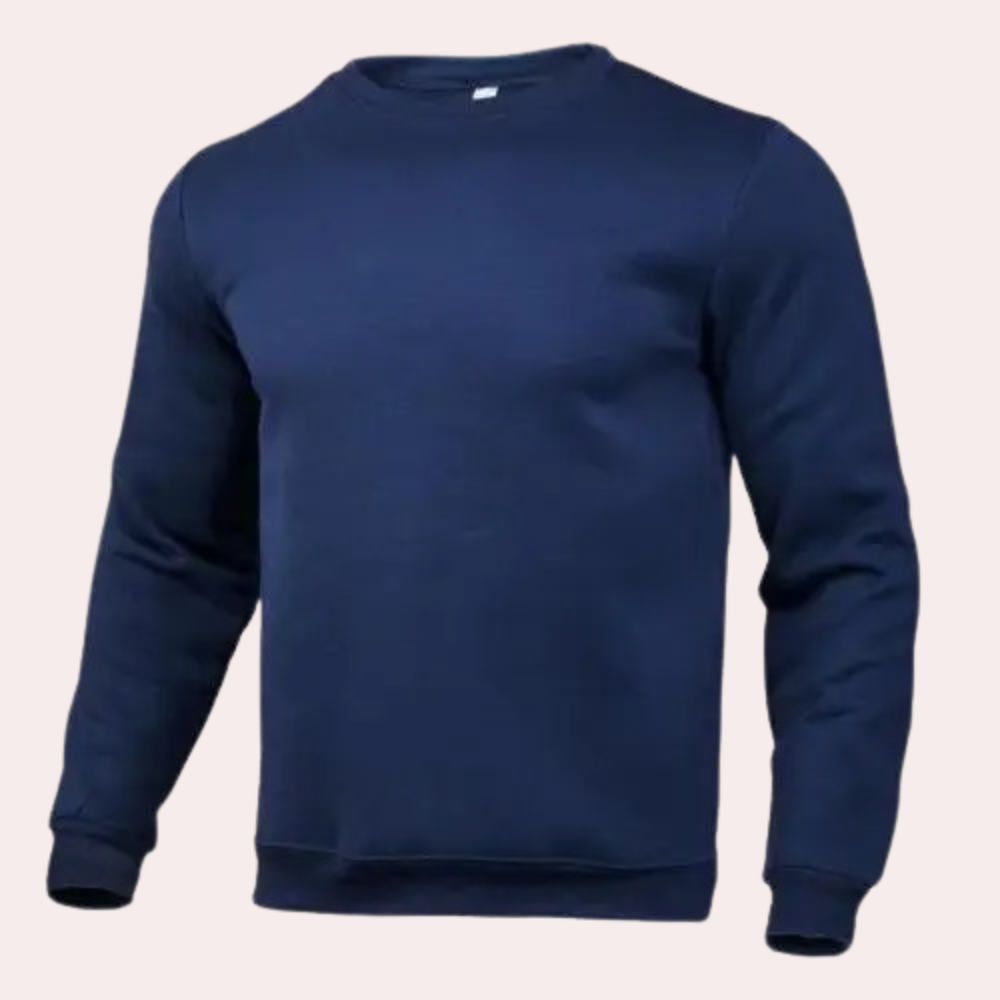 Herren Sweatshirt Einfarbig Rundhals