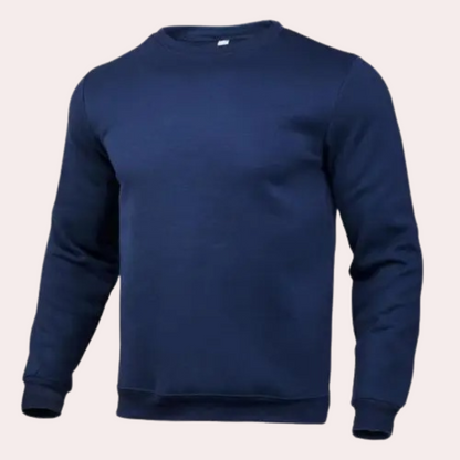 Herren Sweatshirt Einfarbig Rundhals