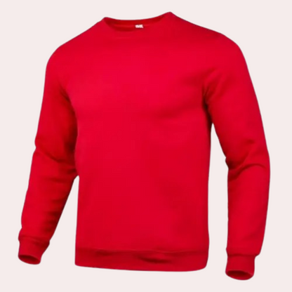 Herren Sweatshirt Einfarbig Rundhals