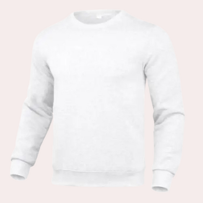 Herren Sweatshirt Einfarbig Rundhals
