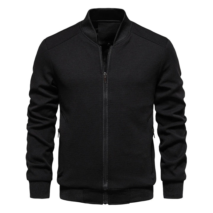 Herren Bomberjacke Reißverschluss Taschen Sportlich