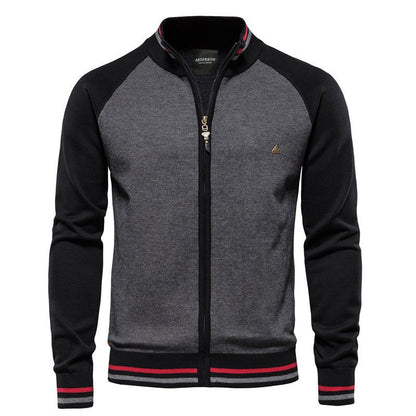 Herren Sommerjacke Leicht Reißverschluss Sweatshirt - IdealeKleiden