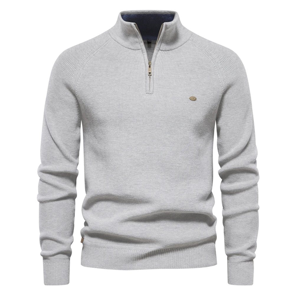 Herren Sweatshirt Langarm Reißverschluss