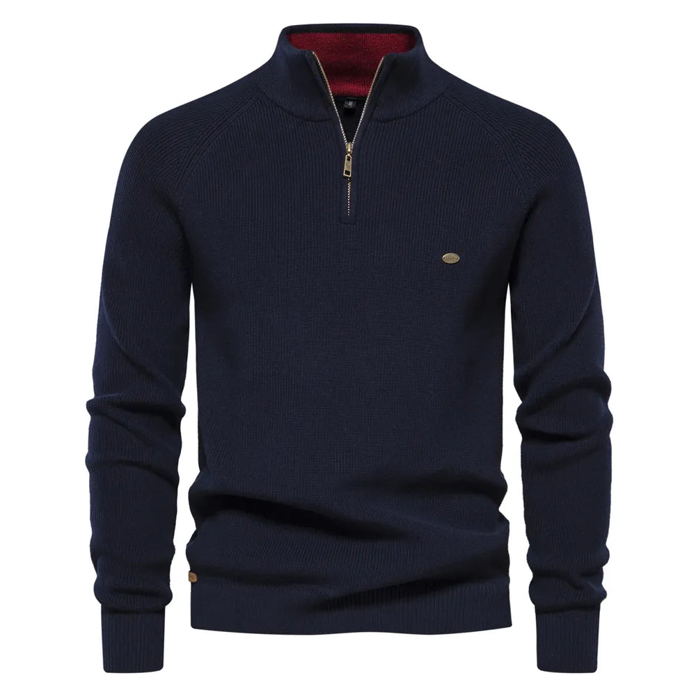 Herren Sweatshirt Langarm Reißverschluss