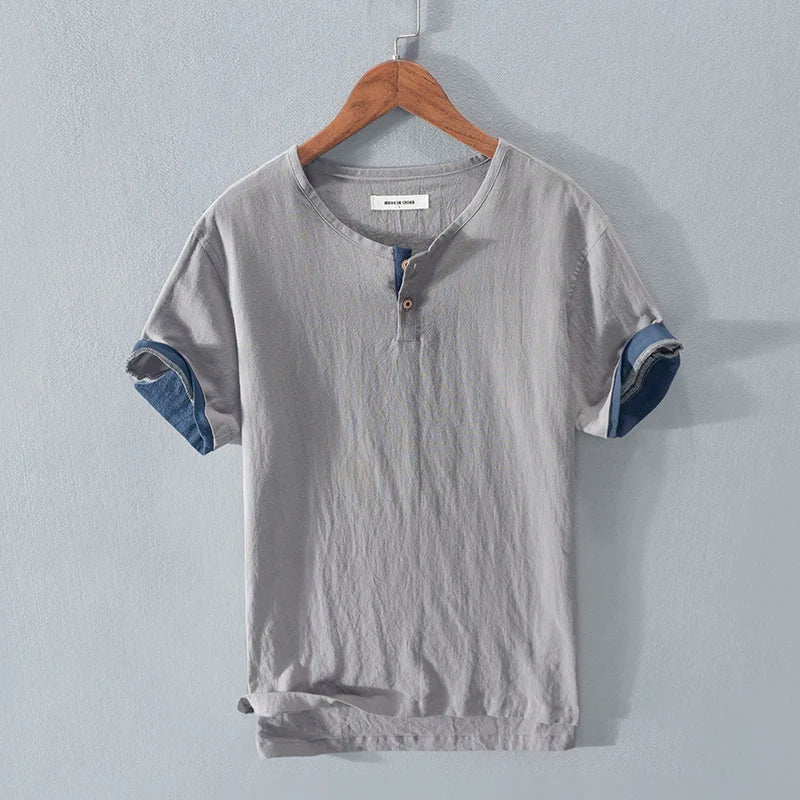 Herren T-Shirt Sommer Leicht Baumwolle