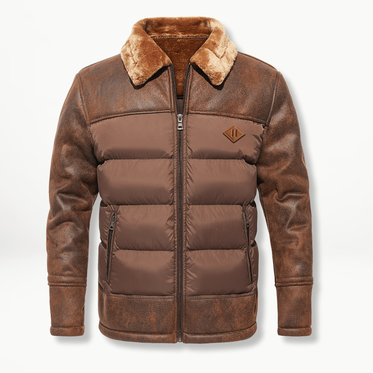 Herren Winterjacke Gefüttert Daunen Puffer - IdealeKleiden