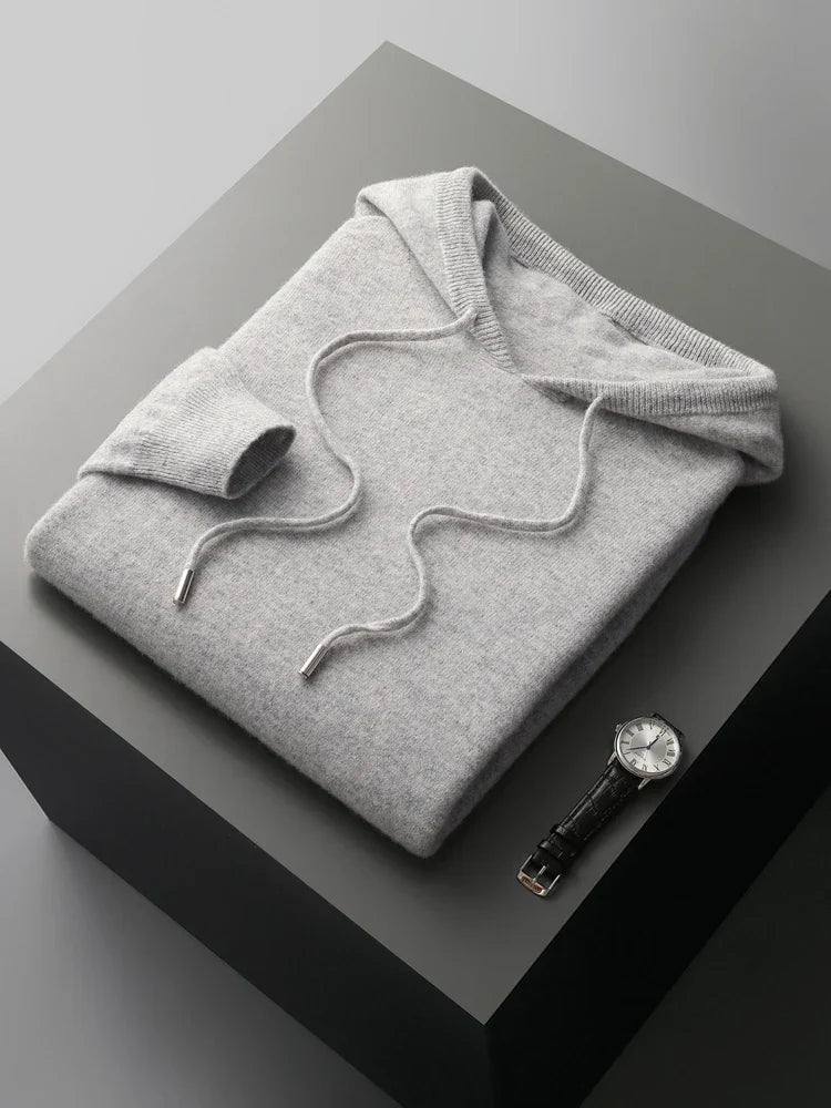 Warme Damenhoodie aus Merinowolle