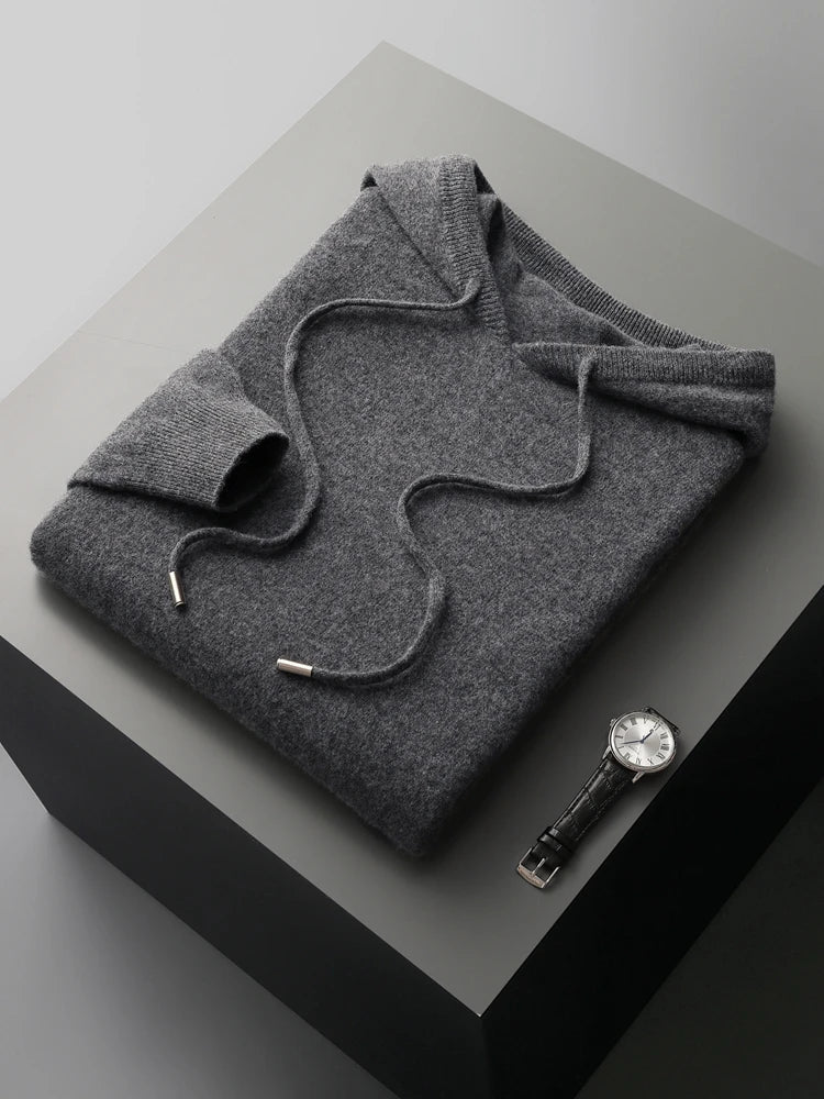 Warme Damenhoodie aus Merinowolle