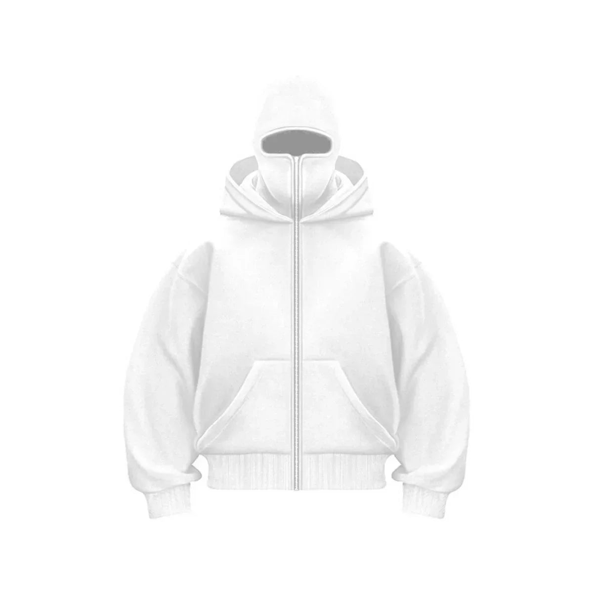 Warme Winterjacke mit Gesichtsmaske und Kapuze