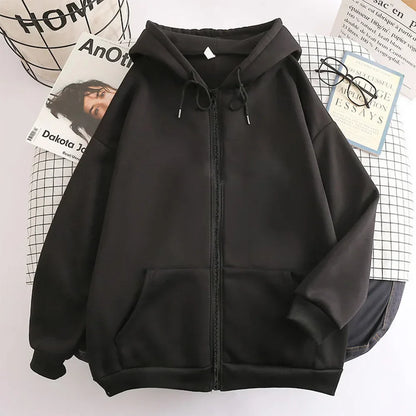 Kapuzenjacke Damen Modern Reißverschluss