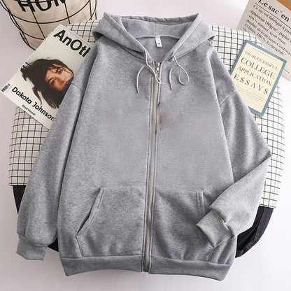 Kapuzenjacke Damen Modern Reißverschluss