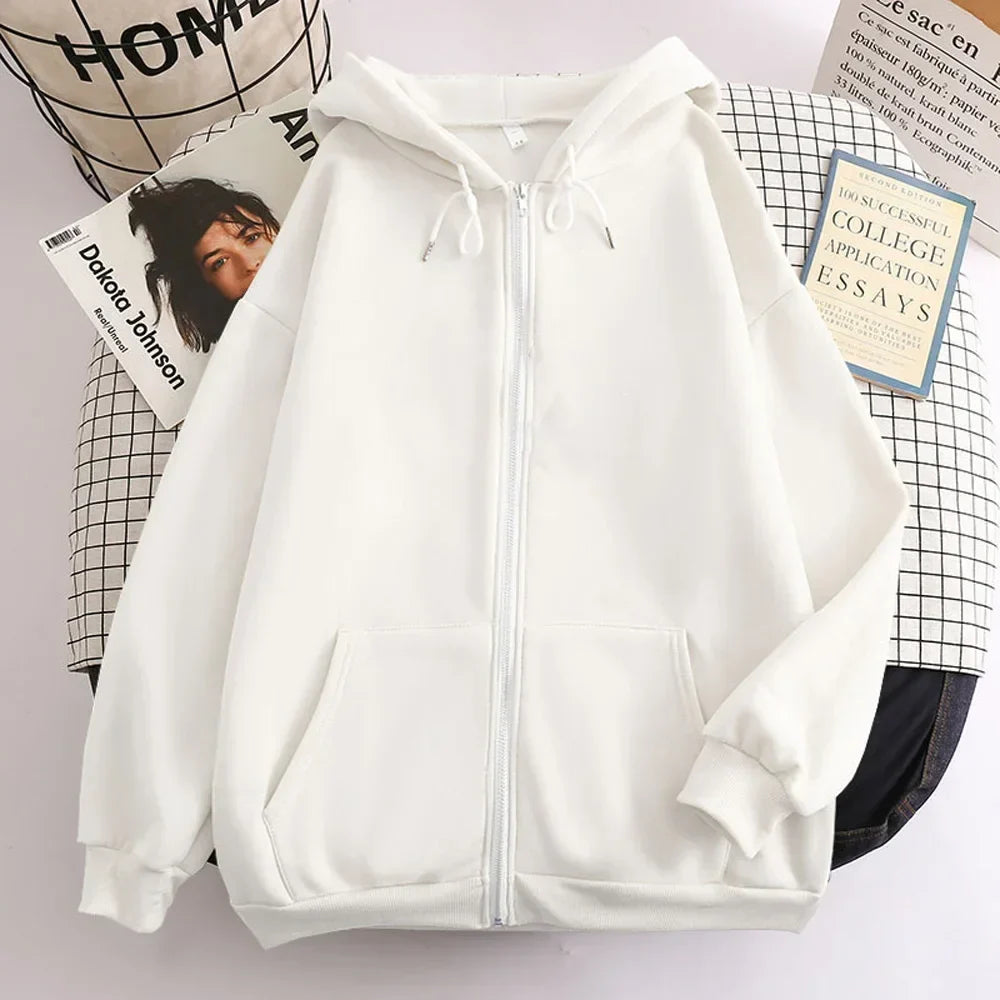 Kapuzenjacke Damen Modern Reißverschluss