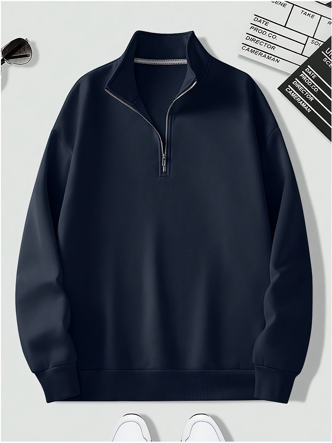 Damenschal Pullover mit Viertelreißverschluss