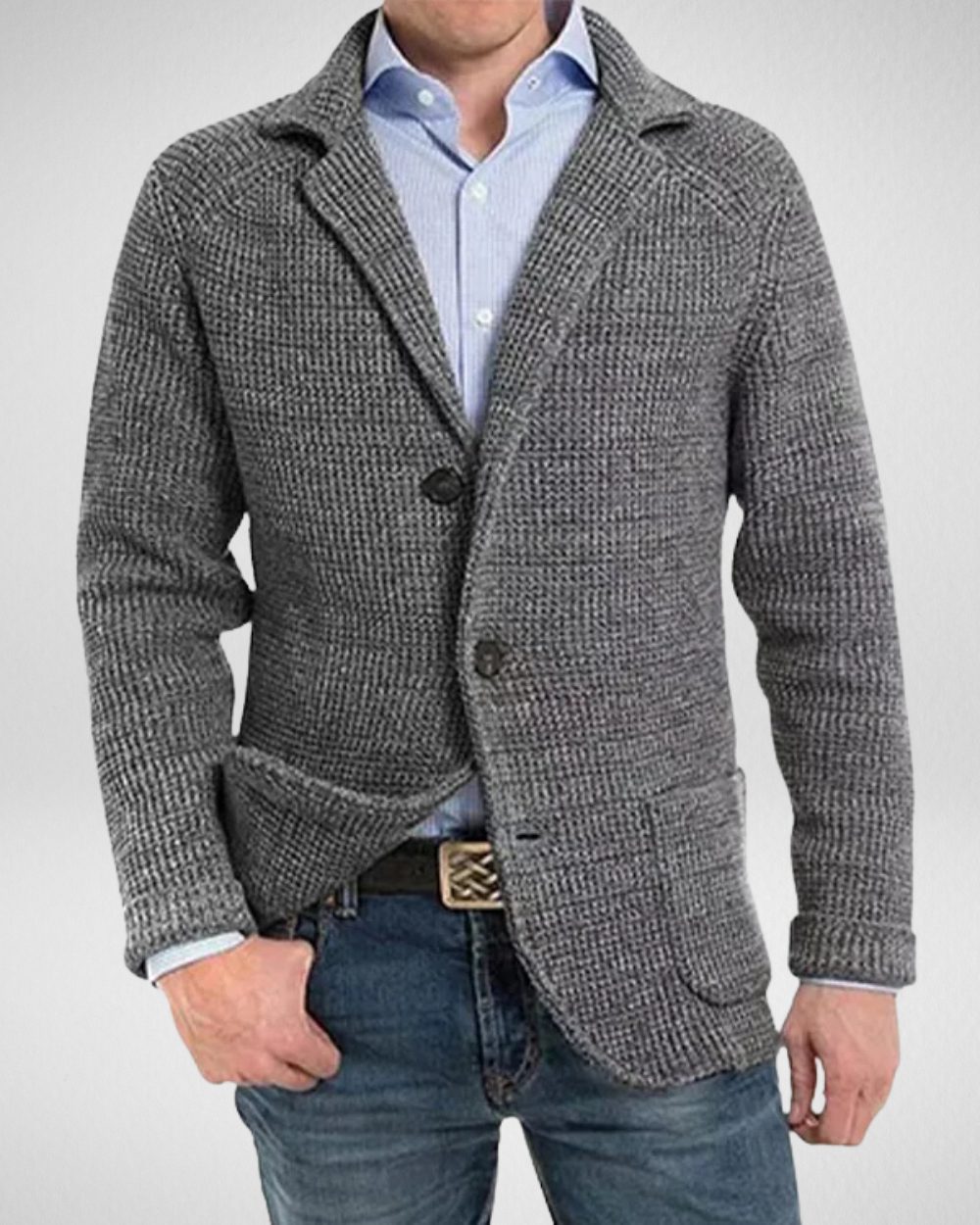 Bequemer Strickblazer Herren Freizeit Pullover