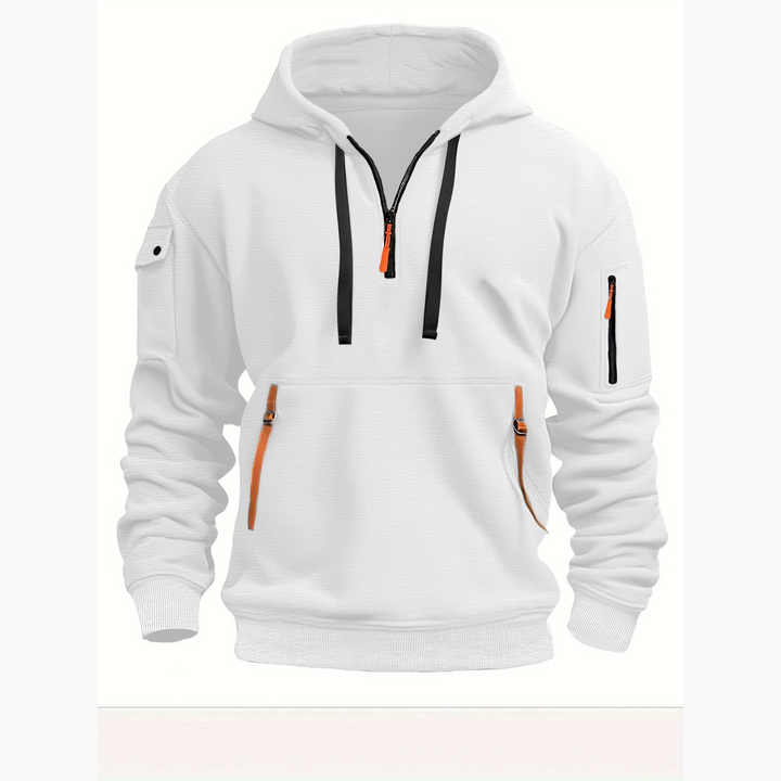 Stylischer Herren Hoodie Modern Halbzipper Design