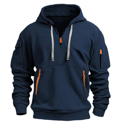 Stylischer Herren Hoodie Modern Halbzipper Design