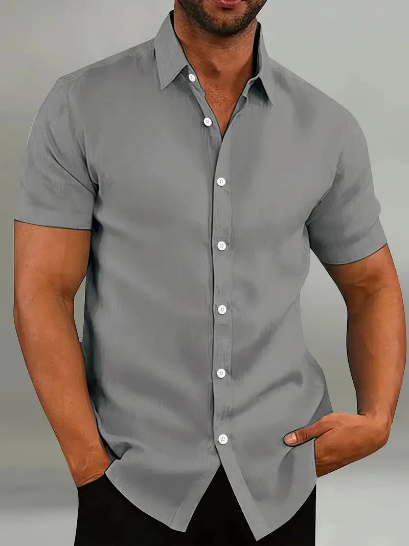 Herrenhemd Kurzarm Elegantes Design
