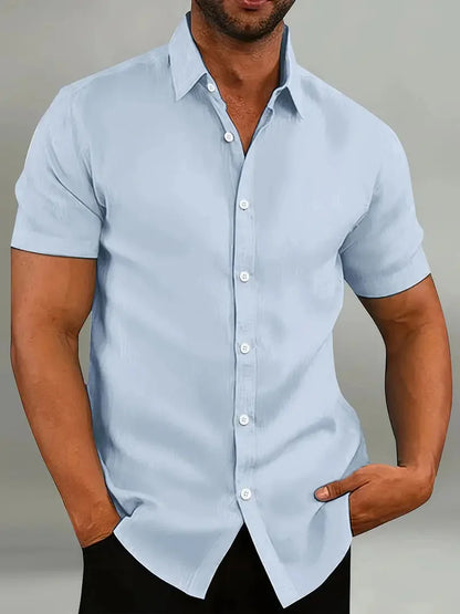 Herrenhemd Kurzarm Elegantes Design