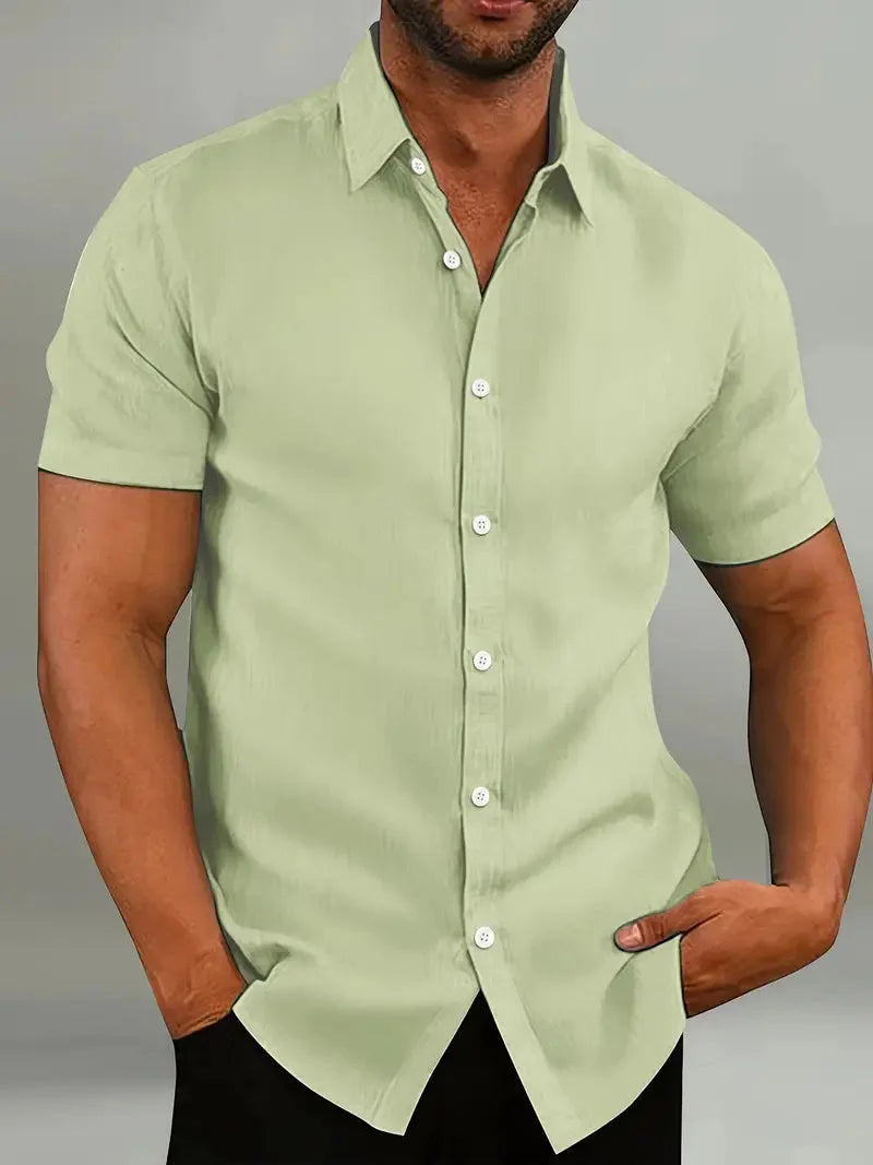 Herrenhemd Kurzarm Elegantes Design
