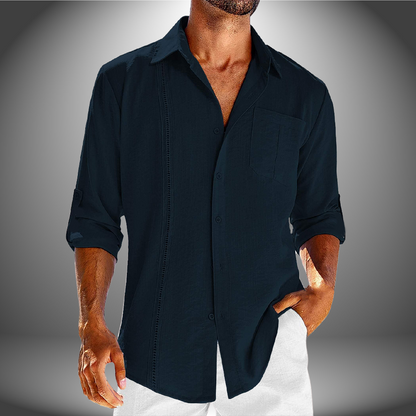 Herren Poloshirt Langarm Leicht