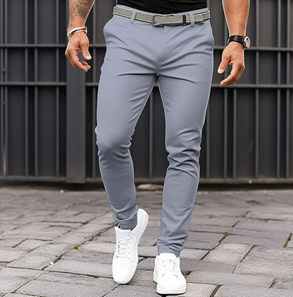 Herren Chinos Hose Bequem Slim Fit