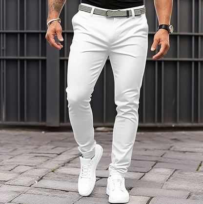 Herren Chinos Hose Bequem Slim Fit