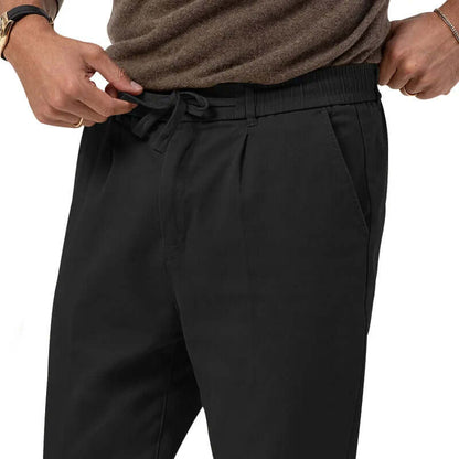 Herren Leinenhosen Bequem Elastisch - IdealeKleiden