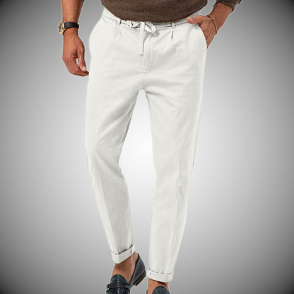 Herren Leinenhose Bequem Sommerlich