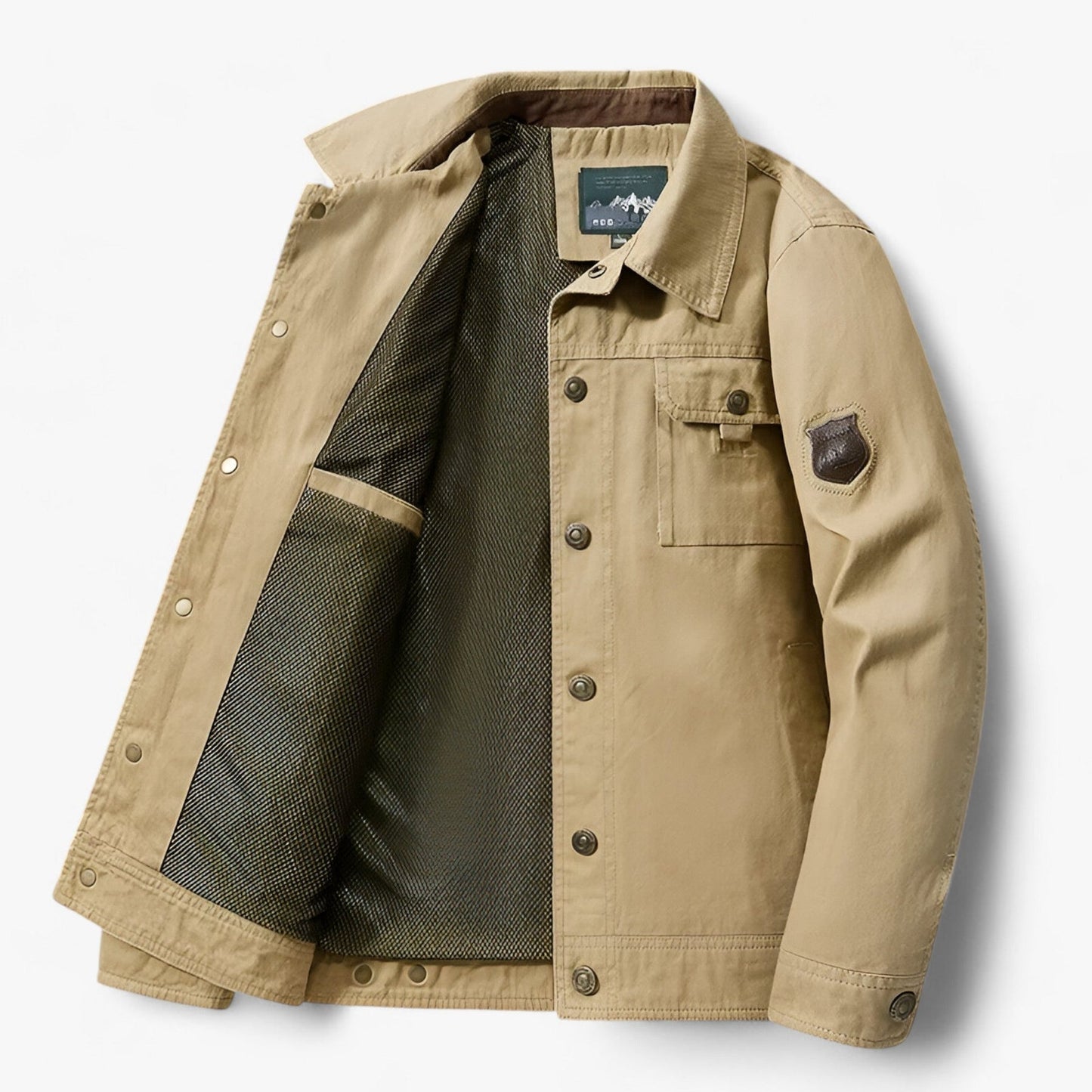 Herren Bomberjacke Mit Knöpfen Cargo Style