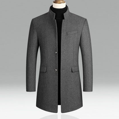 Herren Winterjacke Elegant Wollstoff - IdealeKleiden